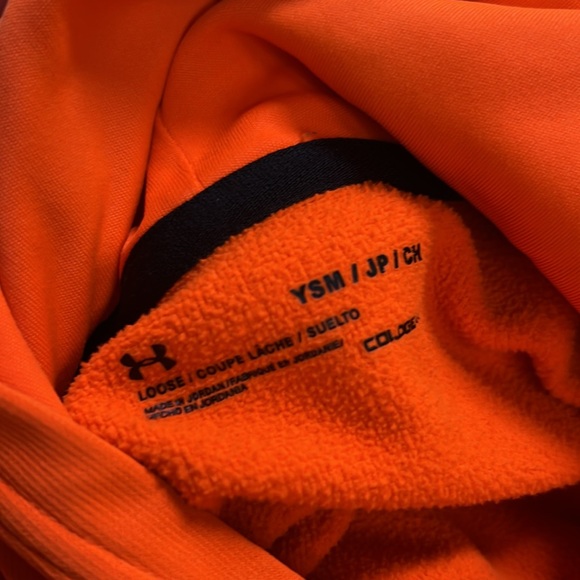Under Armour youth orange sweatshirt YSM - Picture 5 of 7